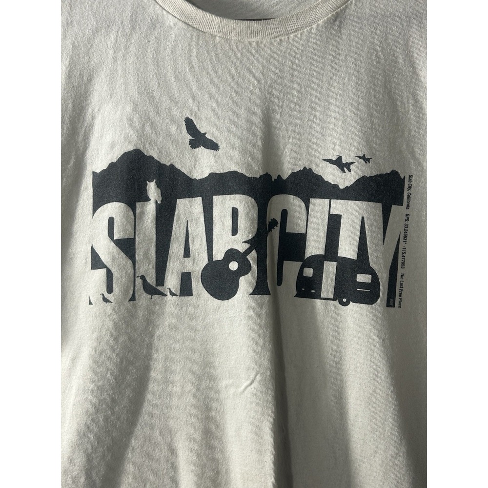 Vintage Slab City California The Last Free Place Graphic T-Shirt Desert Nomad XL